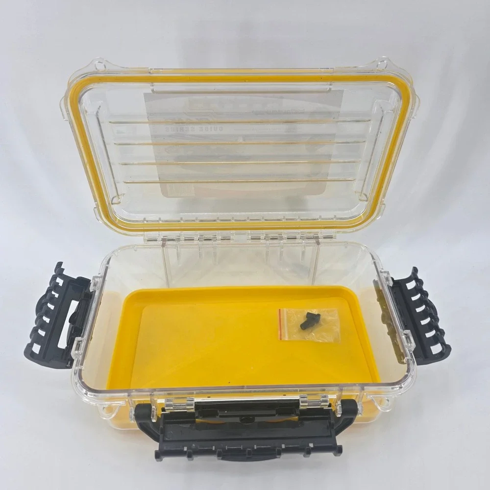 Plano Guide Series 1460 Waterproof Case Clear Yellow Polycarbonate Storage Box